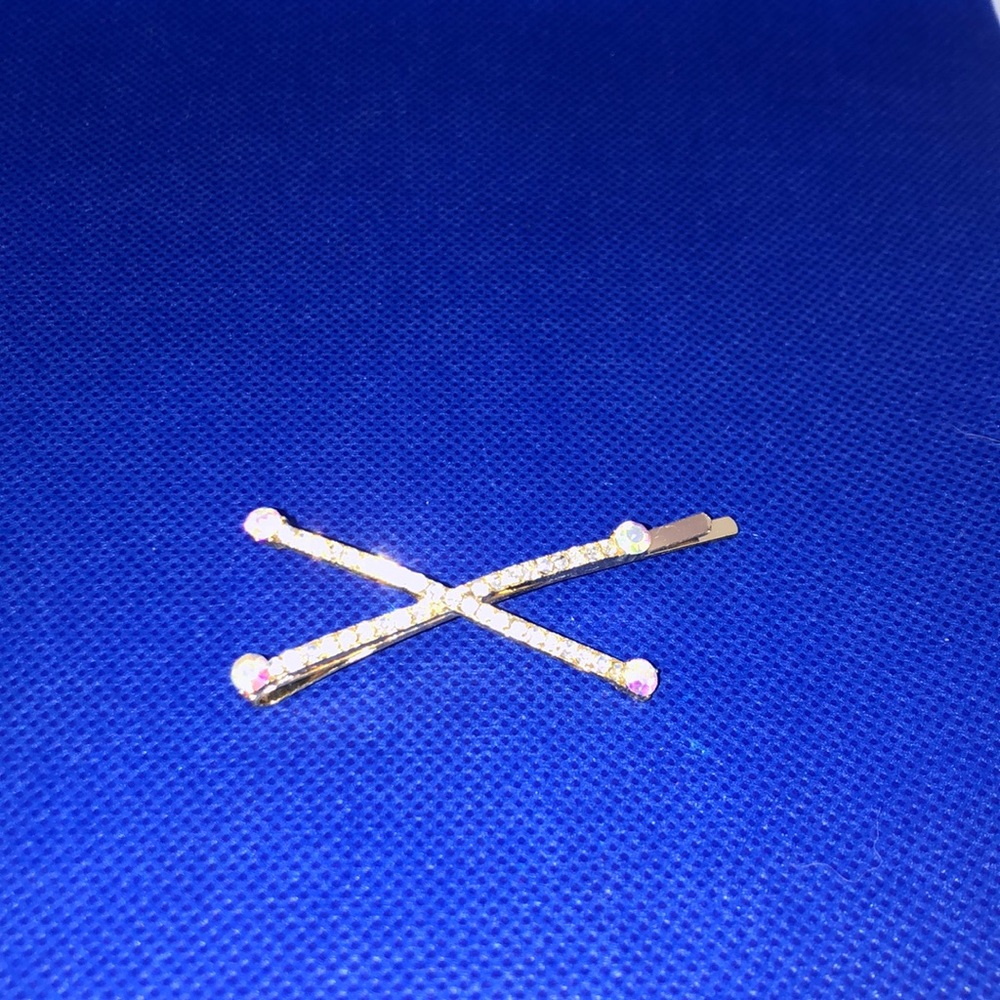 Hair Barrette “XFACTOR” Clip Faux Gold 2pack